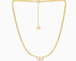 Naszyjnik z mosiądzu pozłacany z cyrkoniami i masą perłową - motyl