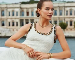 Naszyjnik z mosiądzu pozłacany