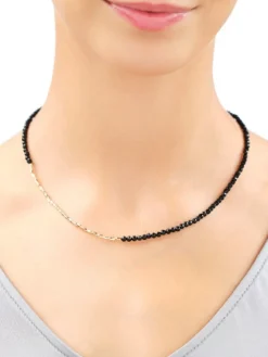 Naszyjnik z mosiądzu pozłacany z agatami