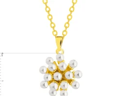 Naszyjnik z mosiądzu pozłacany z muszlą