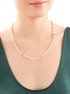 Naszyjnik z mosiądzu pozłacany z agatami