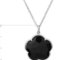 Naszyjnik z mosiądzu rodowany z agatem