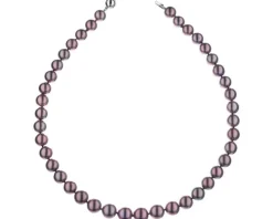 Naszyjnik z perłami Tahiti, brylantami i elementami białego złota - próba 585