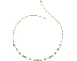 Naszyjnik z żółtego i białego złota z brylantami - 43 cm - 2,00 ct - próba 585