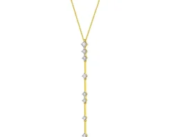 Naszyjnik z żółtego złota z brylantami - 0,52 ct - próba 750