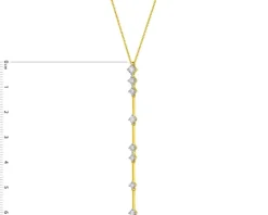 Naszyjnik z żółtego złota z brylantami - 0,52 ct - próba 750