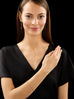 Naszyjnik z żółtego złota z brylantami - 0,52 ct - próba 750