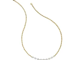 Naszyjnik z żółtego złota z brylantami - 1,16 ct - próba 585