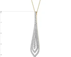 Naszyjnik z żółtego złota z brylantami - 0,52 ct - próba 585