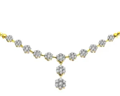 Naszyjnik z żółtego złota z brylantami - 1,91 ct - próba 585