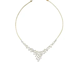 Naszyjnik z żółtego złota z brylantami - 3,00 ct - próba 585