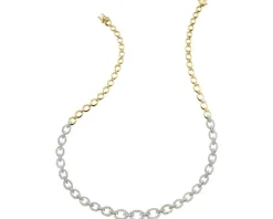 Naszyjnik z żółtego złota z brylantami - 3,02 ct - próba 585