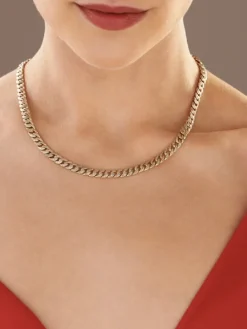 Naszyjnik z żółtego złota z diamentami - 1,00 ct - próba 585