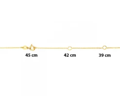 Naszyjnik z żółtego złota z diamentami - koliber, serce, kwiat, koniczyna - 0,01 ct - próba 375