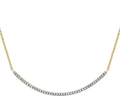 Naszyjnik z żółtego złota z diamentami - 0,12 ct - próba 585