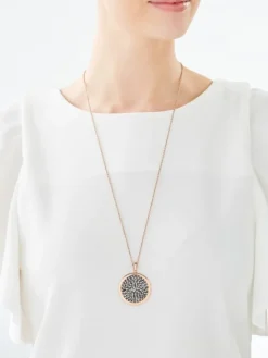 Naszyjnik ze stali szlachetnej z kryształami