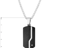 Naszyjnik ze stali szlachetnej z cyrkonią