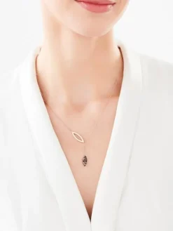 Naszyjnik ze stali szlachetnej z markasytami