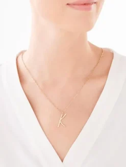 Naszyjnik ze stali szlachetnej - litera K