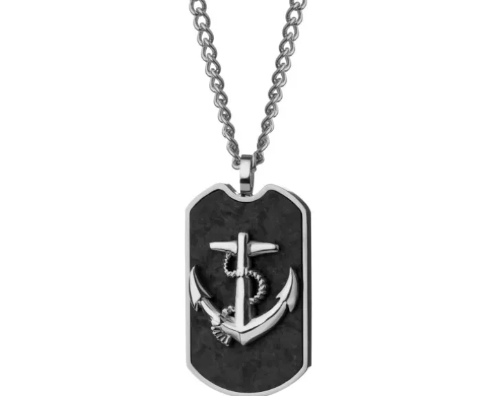 Naszyjnik ze stali szlachetnej - łezka