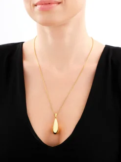 Naszyjnik ze stali szlachetnej - łezka