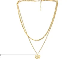 Naszyjnik ze stali szlachetnej - serce, drzewko