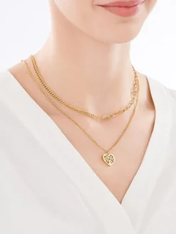 Naszyjnik ze stali szlachetnej - serce, drzewko