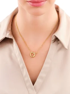 Naszyjnik ze stali szlachetnej z kryształami - łapacz snów