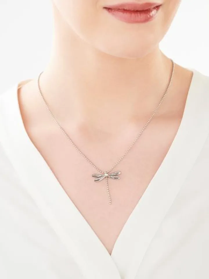 Naszyjnik ze stali szlachetnej - ważka