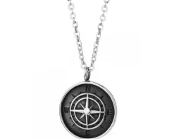 Naszyjnik ze stali szlachetnej - kompas