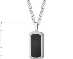 Naszyjnik ze stali szlachetnej i karbonu