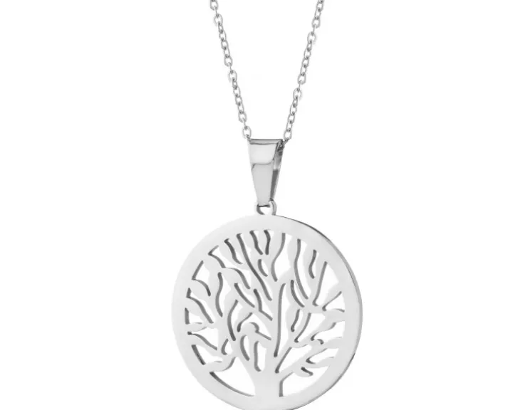 Naszyjnik ze stali szlachetnej - drzewo