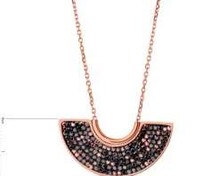 Naszyjnik ze stali szlachetnej z emalią - serce