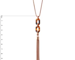 Naszyjnik ze stali szlachetnej z żywicą epoksydową