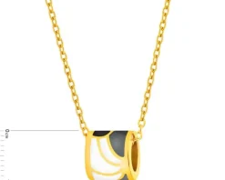 Naszyjnik ze stali szlachetnej z emalią