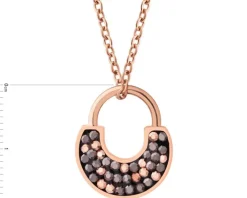 Naszyjnik ze stali szlachetnej z markasytami