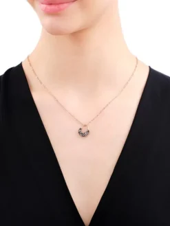 Naszyjnik ze stali szlachetnej z markasytami