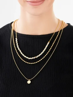 Naszyjnik ze stali szlachetnej z onyksami