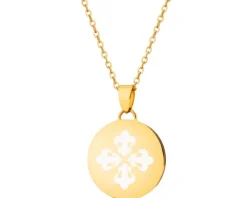 Naszyjnik ze stali szlachetnej z emalią