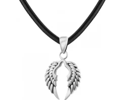 Naszyjnik ze stali szlachetnej - skrzydła