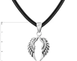 Naszyjnik ze stali szlachetnej - skrzydła