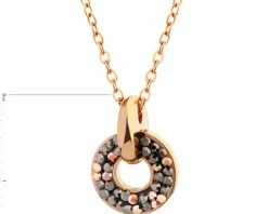Naszyjnik ze stali szlachetnej z markasytami - koło