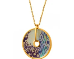 Naszyjnik ze stali szlachetnej z emalią