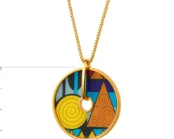 Naszyjnik ze stali szlachetnej z emalią
