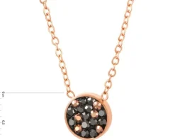 Naszyjnik ze stali szlachetnej z markasytami