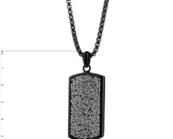 Naszyjnik ze stali szlachetnej - nieśmiertelnik