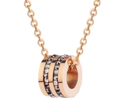 Naszyjnik ze stali szlachetnej z markasytami