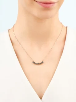 Naszyjnik ze stali szlachetnej z markasytami - serce