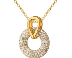 Naszyjnik ze stali szlachetnej z kryształami