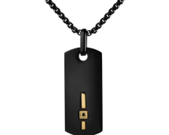 Naszyjnik ze stali szlachetnej z cyrkonią